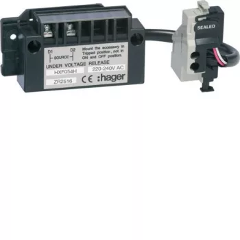  Hager HXF054H h1600 DUVR késleltetett fesz.csökk. kioldó 200-240V AC