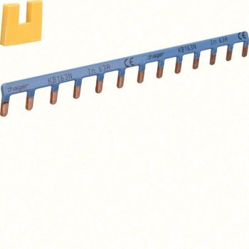   Hager KB163N Fázissín kapcsoló és jelzőkészülékekhez, 1P, 10mm2, 13M, kék, szigetelt