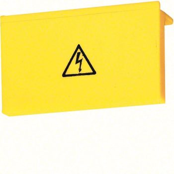   Hager KZ058 Érintésvédelmi takaró motorvédő-fázissínekhez, sárga, 1 készülék széles