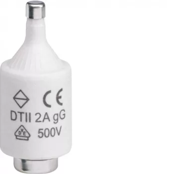   Hager LE2702 DII olvadóbiztosító betét, E27 500V gG 2A LOMHA betét DT II (DOL II)