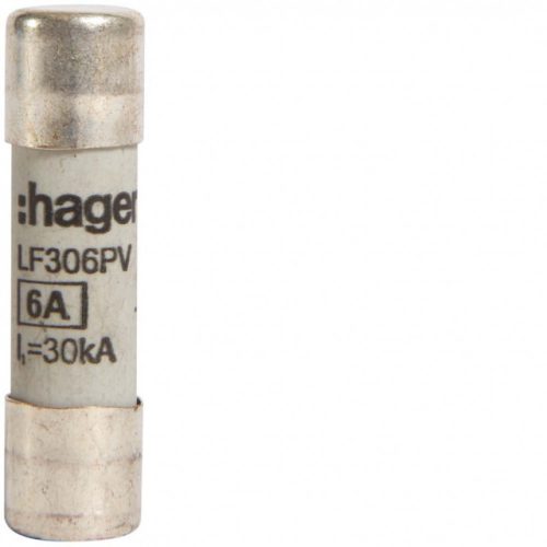 Hager LF306PV PV szolár olvadóbetét, 10x38 mm, 1000 V DC, 6A