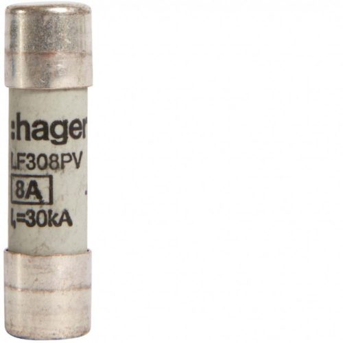 Hager LF308PV PV szolár olvadóbetét, 10x38 mm, 1000 V DC, 8A