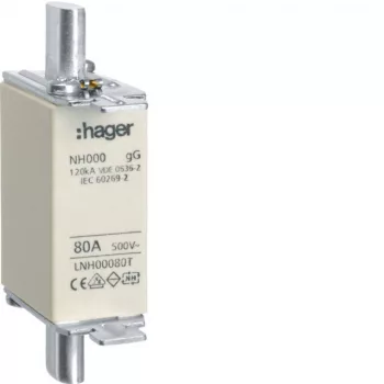 Hager LNH00080T NH 00C KTF/gG 80A 500V késes biztosító