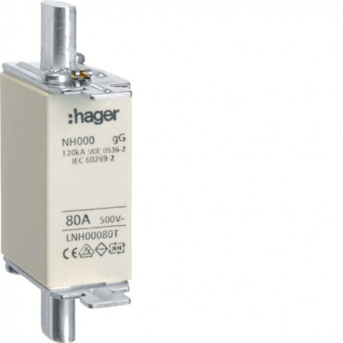 Hager LNH00080T NH 00C KTF/gG 80A 500V késes biztosító