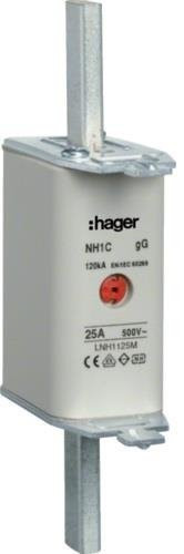 Hager LNH1125M NH 1C KTF/gG 125A 500V késes biztosító