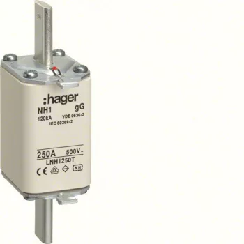 Hager LNH1250T NH 1 KTF/gG 250A 500V késes biztosító