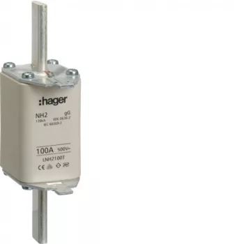 Hager LNH2100T NH 2C KTF/gG 100A 500V késes biztosító