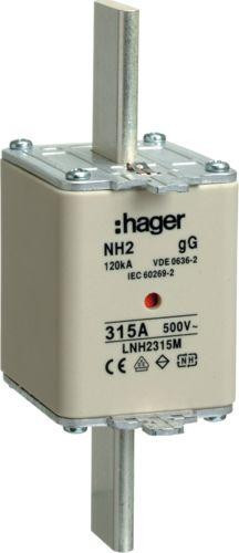 Hager LNH2315M NH 2 KTF/gG 315A 500V késes biztosító