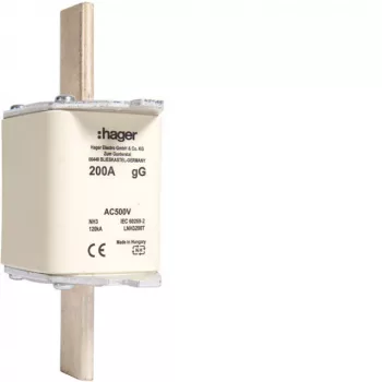 Hager LNH3200T NH 3C KTF/gG 200A 500V késes biztosító