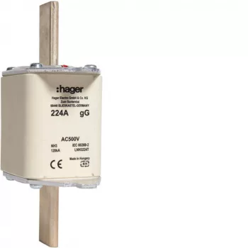 Hager LNH3224T NH 3C KTF/gG 224A 500V késes biztosító