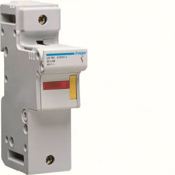   Hager LS701 Biztosítós szakaszoló, L58, 1P, 22x58mm, 125A, 2M
