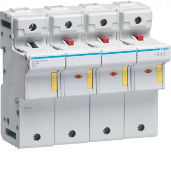 Hager LS704 Biztosítós szakaszoló, L58, 3P+N , 22x58mm