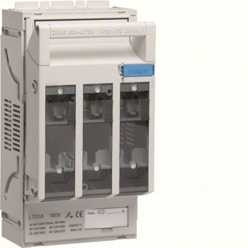   Hager LT056 Késes NH00 szakaszoló-kapcsoló, 3x160 A, 60 mm síntáv, 95mm2 szorító cs, direkt szorítós csatlakozás