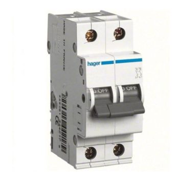   Hager MY206, Kismegszakító 2P,6A, C karakterisztika, 4,5 kA (Hager MY206)