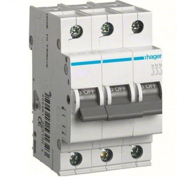   Hager MY306, Kismegszakító 3P,6A, C karakterisztika, 4,5 kA (Hager MY306)