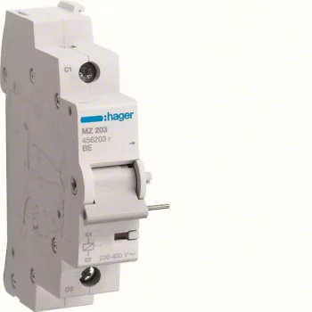   Hager MZ203, Munkaáramú kioldó segédérintkező, 230-415 V (AC),110-130 V (DC) MZ (Hager MZ203)