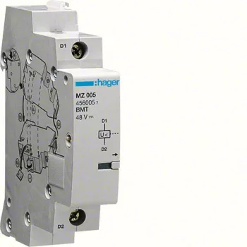   Hager MZ205, Feszültségcsökkenési kioldó segédérintkező, 48 V (DC) MZ (Hager MZ205)