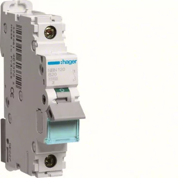 Hager NBN120 Kismegszakító 1P, B-20A, 10kA, 1M