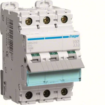 Hager NBN310 Kismegszakító 3P, B-10A, 10kA, 3M