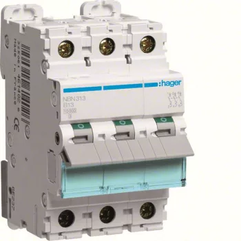 Hager NBN313 Kismegszakító 3P, B-13A, 10kA, 3M