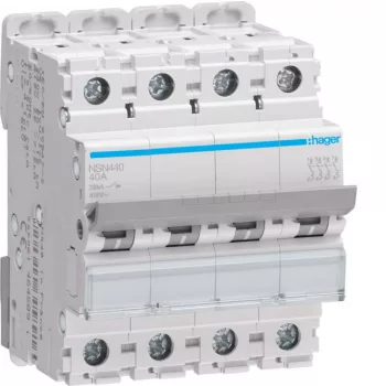 Hager NSN440 Kismegszakító 4P, D-40A, 20kA, 4M