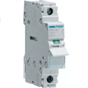   Hager SBN190, moduláris terheléskapcsoló 1P 100A 230 V (Hager SBN190)