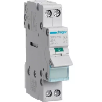   Hager SBN216, moduláris terheléskapcsoló 2P 16A 230 V (Hager SBN216)