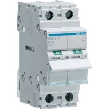   Hager SBN263, moduláris terheléskapcsoló 2P 63A 400 V (Hager SBN263)