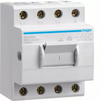 Hager SH463N Kompakt kikapcsoló, 4P, 63A, 3,5M