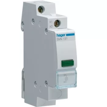   Hager SVN131, moduláris jelzőlámpa, 1db zöld leddel, 12..48V AC/DC (Hager SVN131)