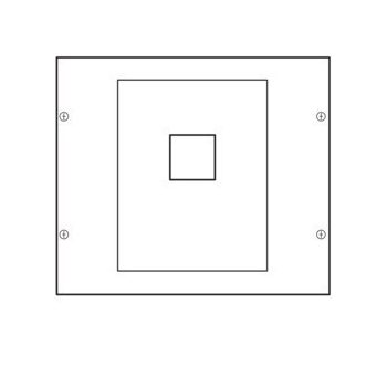   Hager Quadro UC009 250-400A terheléskapcsoló beépítő készlet, 300mm magás, 450mm széles Quadro5 és Quadro+ vagy 370mm széles Quadro4 szekrényekhez, II. é.v. osztály, Quadro (Hager UC009)