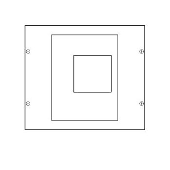   Hager Quadro UC320H x250 vagy h250 kompakt megszakító beépítő készlet, 300mm magás, kalapsínnel, függőleges beépítés áramvédő kapcsoló nélkül, 450mm széles Quadro5 és Quadro+ vagy 370mm széles Quadro4 szekrényekhez, II. é.v. osztály
