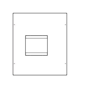   Hager Quadro UC440H h630 kompakt megszakító beépítő készlet, 400mm magás, kalapsínnel, függőleges beépítés áramvédő kapcsoló nélkül, 450mm széles Quadro5 és Quadro+ vagy 370mm széles Quadro4 szekrényekhez, II. é.v. osztály, Quadro (Hager UC440H)