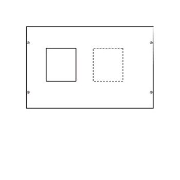  Hager Quadro UC442HM h630 kompakt megszakító beépítő készlet, 400mm magás, kalapsínnel, függőleges beépítés áramvédő kapcsoló nélkül motoros hajtással, 900mm széles Quadro5 és Quadro+ szekrényekhez, II. é.v. osztály, Quadro (Hager UC442HM)