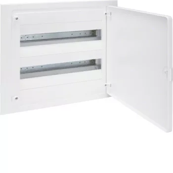   Hager Golf VF218PD Műanyag kiselosztó, 36 modul, 2 sor, teli ajtóval, IP40, süllyesztett, Golf (Hager VF218PD)