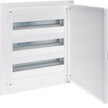   Hager Golf VF318PD Műanyag kiselosztó, 54 modul, 3 sor, teli ajtóval, IP40, süllyesztett, Golf (Hager VF318PD)