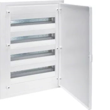   Hager Golf VF418PD Műanyag kiselosztó, 72 modul, 4 sor, teli ajtóval, IP40, süllyesztett, Golf (Hager VF418PD)