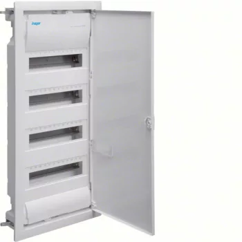   Hager VH48AT Volta teliajtós, 4x12 modulos, gipszkartonba süllyeszthető kiselosztó, osztrák kivitel