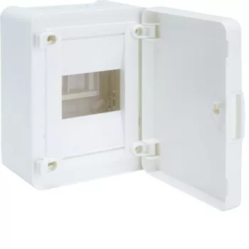   Hager Golf VS104PD Műanyag kiselosztó, 4 modul, 1 sor, teli ajtóval, IP40, falon kívüli, Golf (Hager VS104PD)