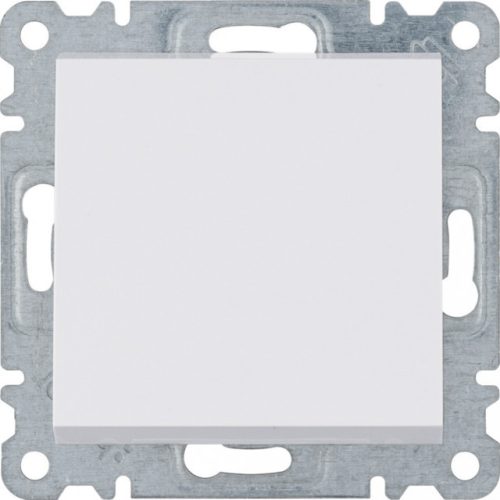 Hager Lumina WL0030 keresztkapcsoló (107), fehér burkolattal, keret nélkül, süllyesztett, rugós bekötés, 10A 250V IP20 (IP44 531884 tömítőkészlettel, külön rendelhető)
