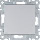 Hager Lumina WL0032 keresztkapcsoló (107), ezüst burkolattal, keret nélkül, süllyesztett, rugós bekötés, 10A 250V IP20 (IP44 531884 tömítőkészlettel, külön rendelhető)