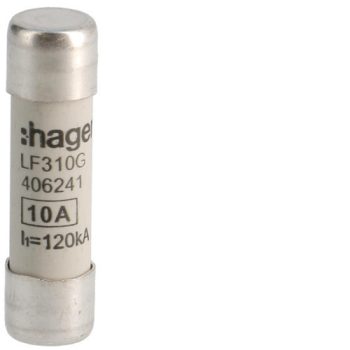   Hager lf310g Hengeres olvadóbiztosítóbetét, 10x38 mm, gG, 10 A 500 V