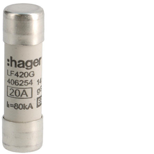 Hager lf420g Hengeres olvadóbiztosítóbetét, 14x51 mm, gG, 20 A 690 V