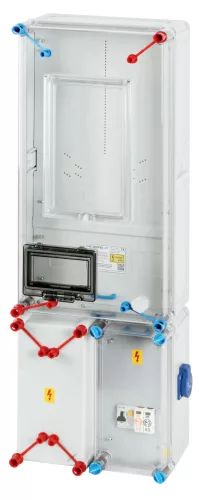 Hensel HB3000F4D-U1 1 és 3 fázisú 1 mérőhelyes fogyasztásmérő szekrény egyedi mindennapszaki méréshez 63 A-ig Hensel 1091331