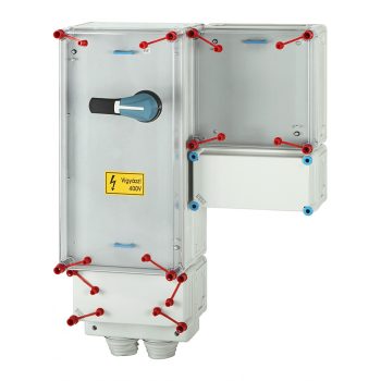   Hensel Mi CF7402-CS Fogadószekrény modul 200A-ig, méretlen oldalra, túlfeszültség-védelmi eszköz beszerelési lehetőséggel, biztosítós terheléskapcsolóval (Fuserblock), csoportos fogyasztásmérés kialakítására