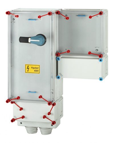 Hensel Mi CF7402-CS Fogadószekrény modul 200A-ig, méretlen oldalra, túlfeszültség-védelmi eszköz beszerelési lehetőséggel, biztosítós terheléskapcsolóval (Fuserblock), csoportos fogyasztásmérés kialakítására