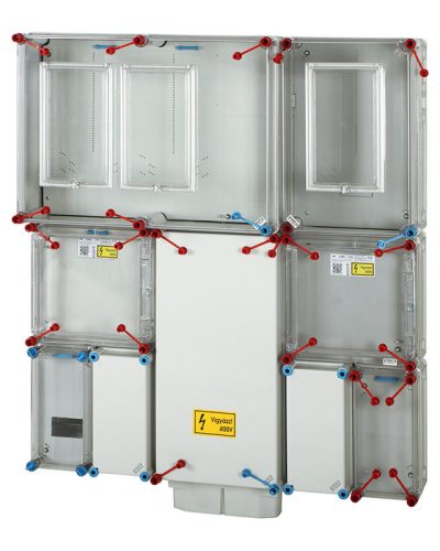 Hensel HB333KF4-U 1 és 3 fázisú 2 mérőhelyes fogyasztásmérő szekrény egyedi mindennapszaki (80 A-ig)