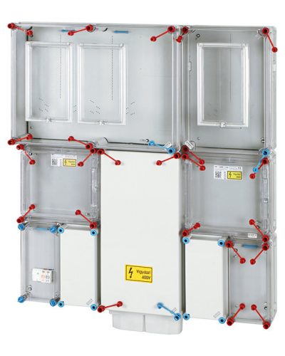 Hensel HB333KF4D-U 1 és 3 fázisú 2 mérőhelyes fogyasztásmérő szekrény egyedi mindennapszaki (80 A-ig)