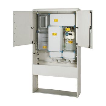   Hensel HÁFM300E-U Áramváltós mérőhely 300 A-ig, 1 felhasználási helyes indirekt mérés, földkábeles csatlakozásra, kültéri alkalmazásra, kombinált szekrény kivitelben, tűzeseti lekapcsolással