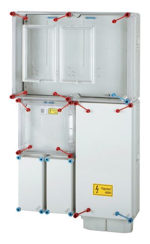 Hensel HB33K0F-U 1 és 3 fázisú 2 mérőhelyes fogyasztásmérő szekrény egyedi mindennapszaki (80 A-ig)